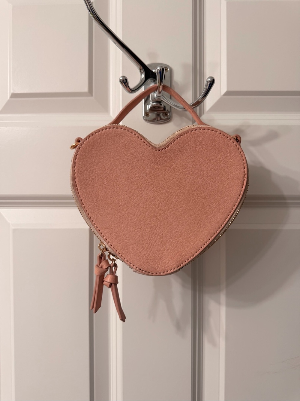 LC Lauren Conrad Blush Heart-Shaped Mini Bag with Top Handle